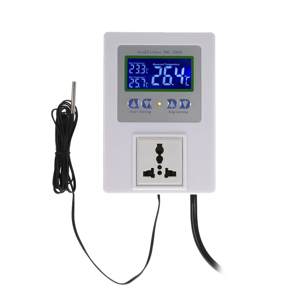 Freeshiping New Digital Intelligent Temperature Controller Pre-wired thermal regulator with Sensor Thermostat Heating Cooling Control Switch