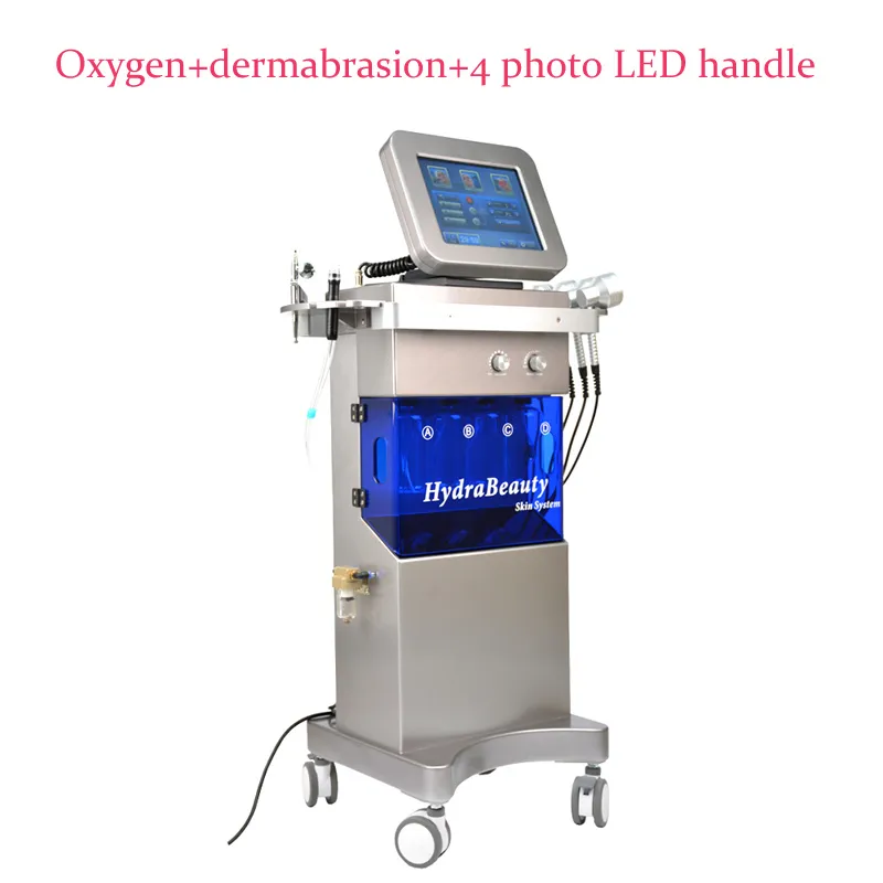 ABD Popüler Skin Spa Sistemi Oksijen Su Makinesi SPA16 Hydra Oxygen Sprey Tabancası Hidro Dermabrazyon LED Işık Terapi Makineleri