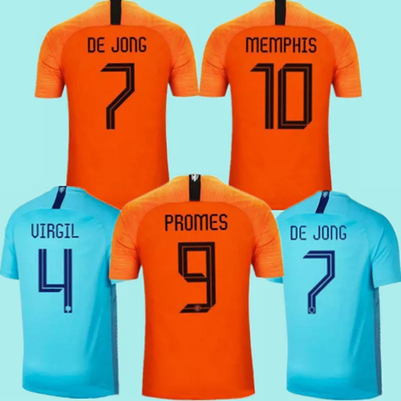 19 20 Nederland Voetbalshirts DE JONG Shirt VAN DIJK VIRGIL Jersey STROOTMAN PROMES Voetbal Zhangwenju, $19.57 | DHgate.Com