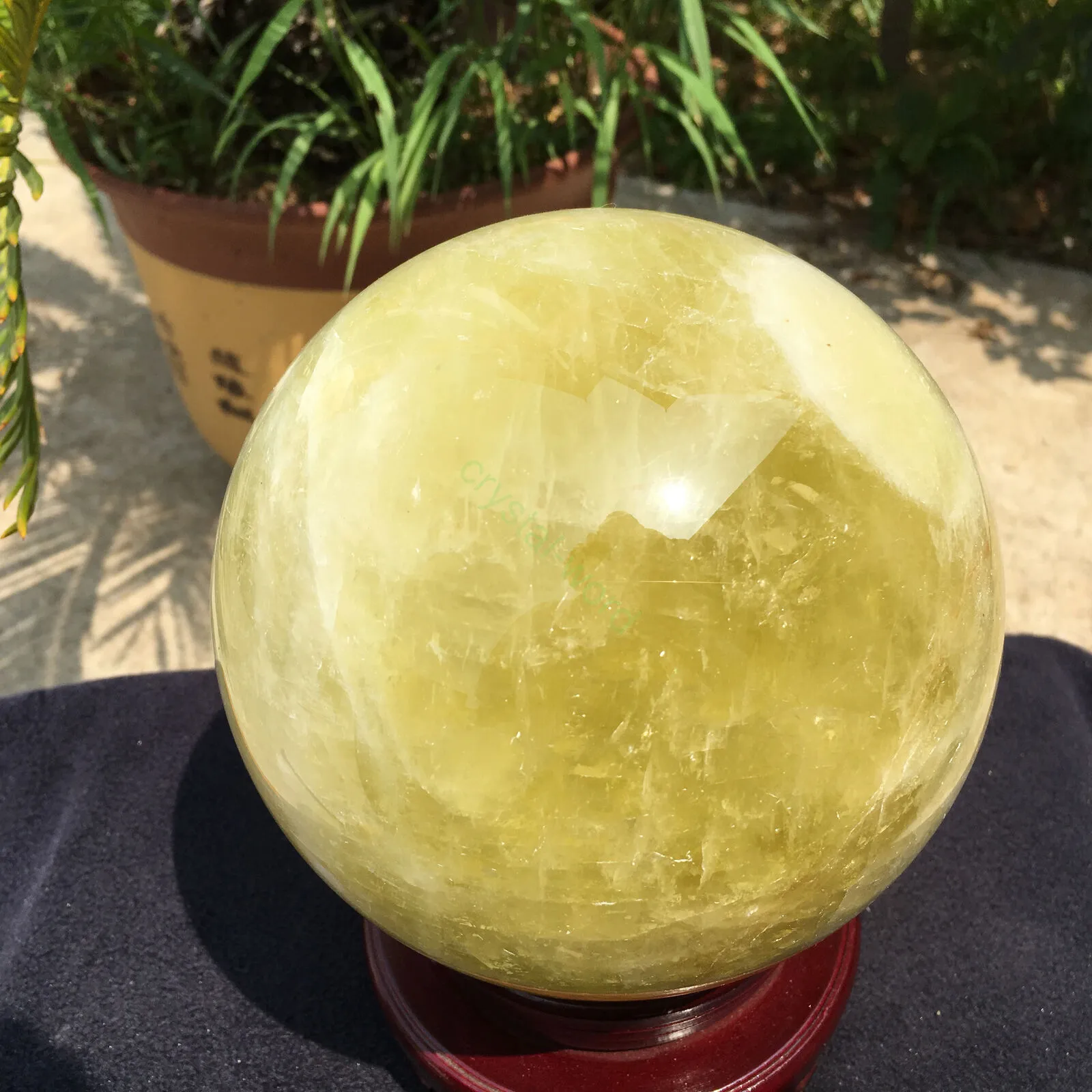 3580g Natural Topaz Smokey Citrine Quartz Crystal Sphere Ball Healing FLPX