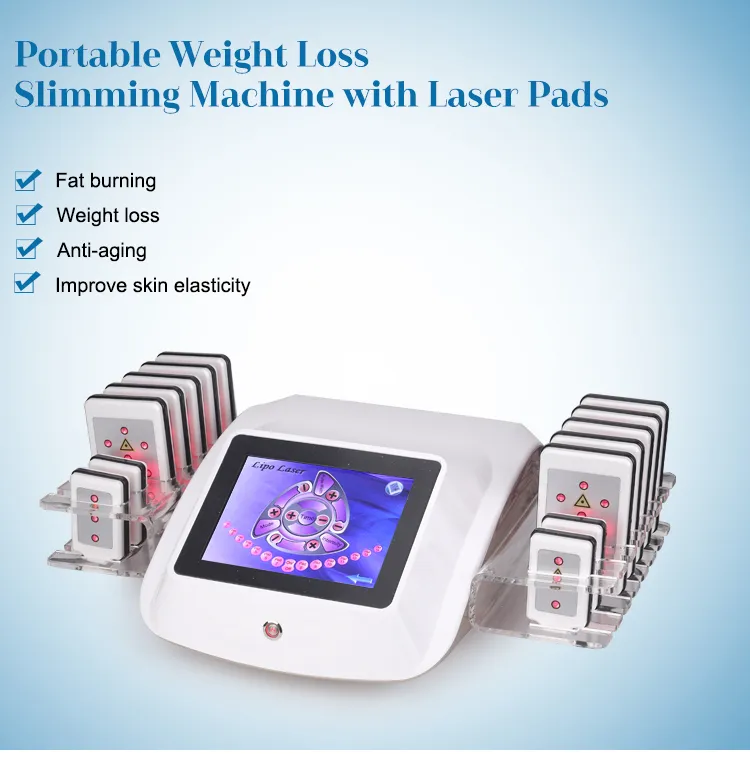 2019 professionell kall laser slimming apparat maskin med lipo 14 laser kuddar kropp bantning maskin viktminskning hud åtdragning skönhet mac
