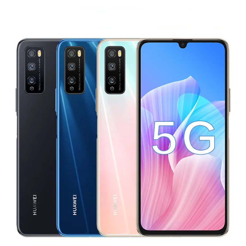 Téléphone portable d'origine Huawei Enjoy Z 5G 8 Go de RAM 128 Go de ROM MTK Dimensity 800 Octa Core Android 6,5 "LCD plein écran 48MP 4000mAh identification d'empreintes digitales visage téléphone portable intelligent