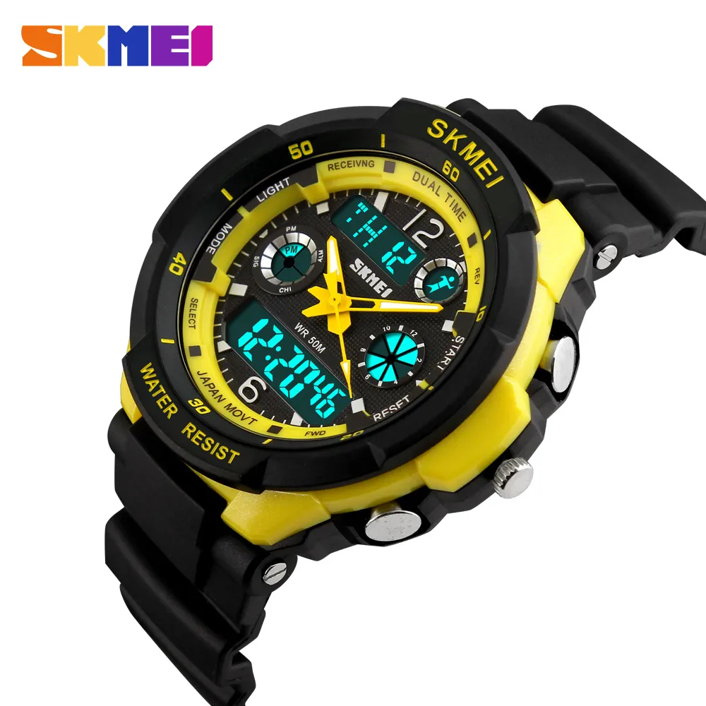 SKMEI enfants montres de sport mode LED Quartz montre numérique garçons filles enfants 50M étanche montres-bracelets 1060