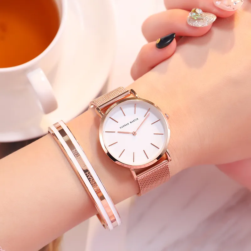 Relogio Feminino Hannah Martin Luxury Brand Women Watches