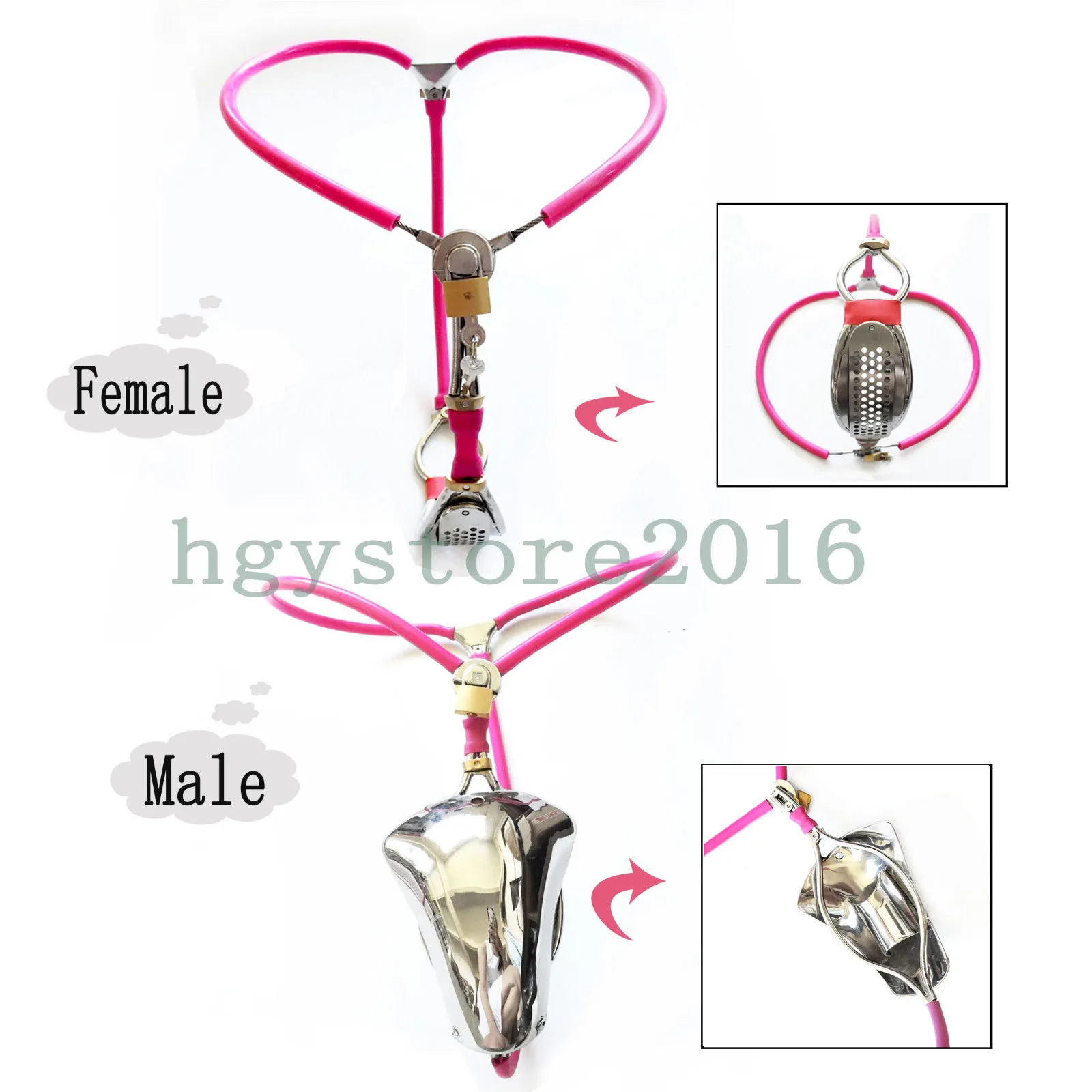 Chastity Devices Female Adjustable Invisible Pants Chastity Belt Device Stainless Steel Cage Plug A875