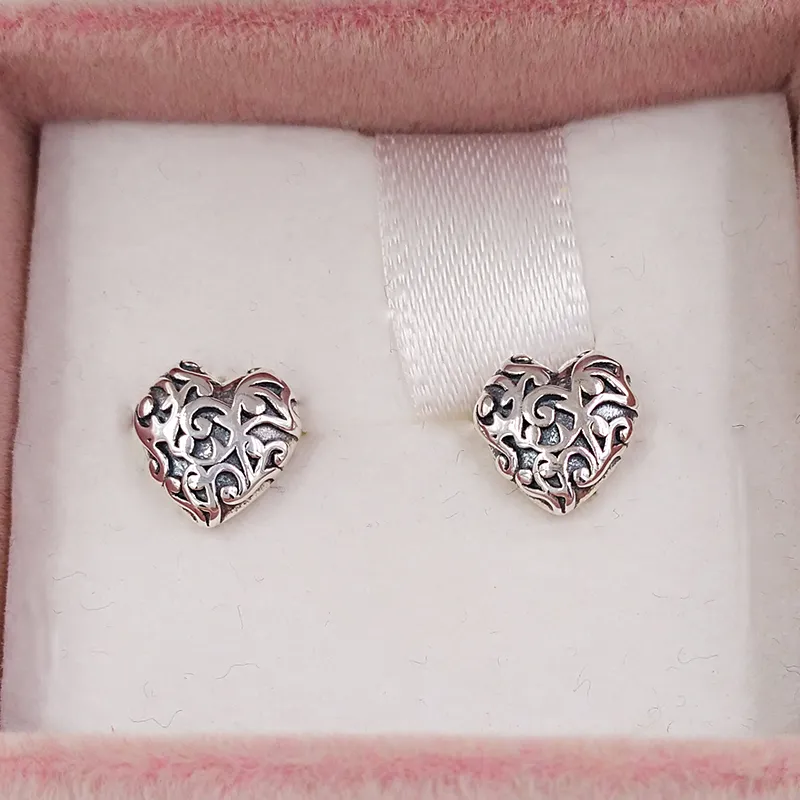 Studs Regal Hearts Earring Authentiek 925 Sterling Silver Studs Past European Pandora Style Jewelry Andy Jewel 297693