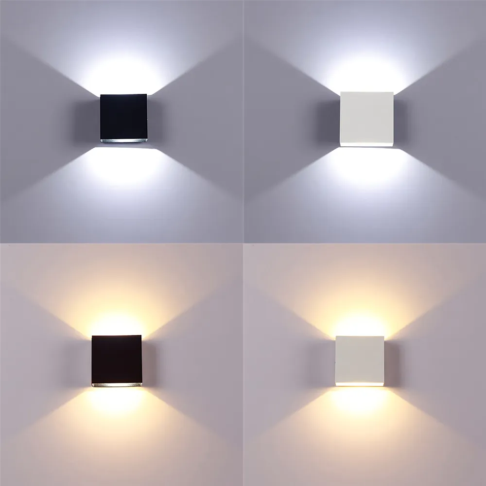 Aluminium 6 W Wand Lampe Hause LED Innen Beleuchtung Dimmbar Oben Unten Treppen Korridor Schlafzimmer Nacht Licht Innen Dekoration lichter