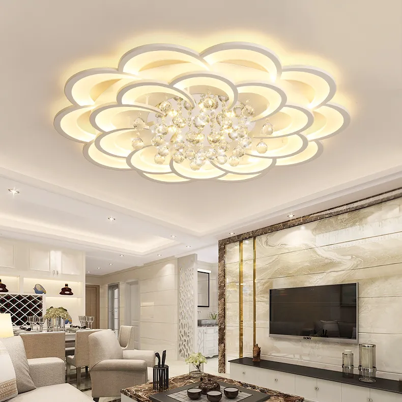 Nya moderna LED-ljuskronor för vardagsrummet sovrum matsal akrylkristall interiör hem ljuskronor lampa fixturer 90-260v221a