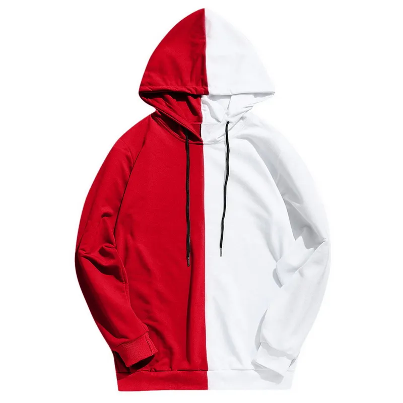 Mens Half Black Half White Patchwork Cotton Color Block Hoodie Cool Long Sleeve Sweatshirt For Fashionable Men And Women From Zuiyifu 14.78 DHgate.Com