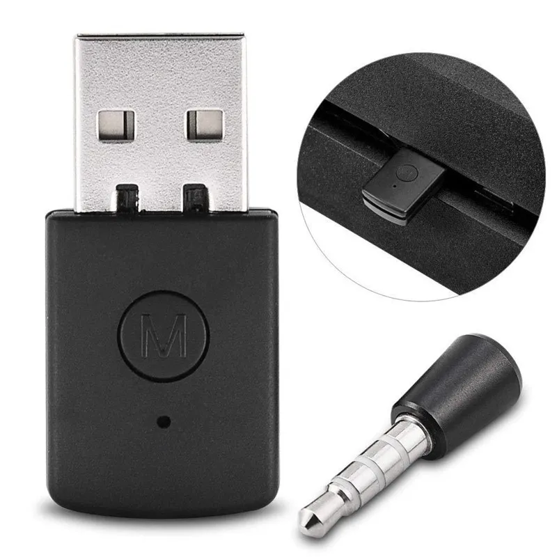 USB Adapter Bluetooth-compatible Transmitter For PS4 PS5 Playstation  Bluetooth4.0 Headsets Receiver Headphone Dongle