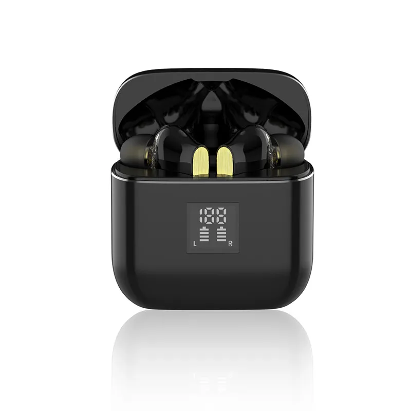 TWS trådlös Blåsterooth hörlurar Smart knappkontroll Dual Dynamic HiFi Bass Earbuds Vattentät Sparkrs Headset med MIC