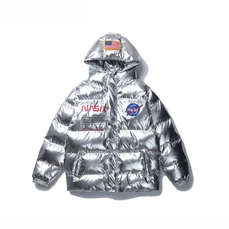 Nasa metallic puffer jacket cheap