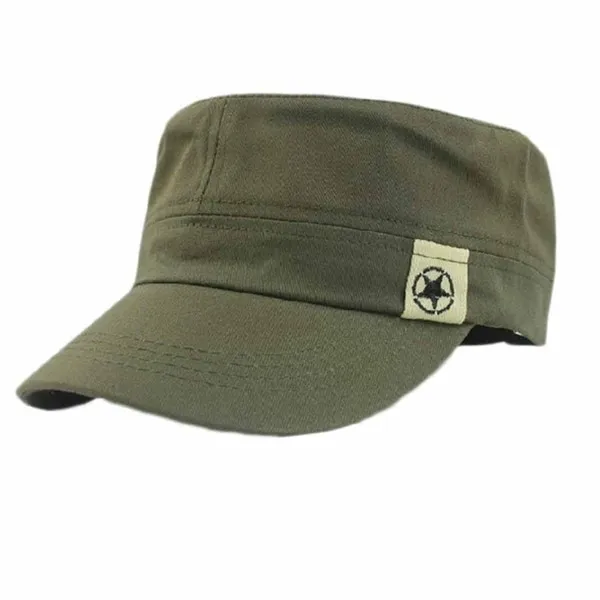 2019 Yeni Moda Erkek Şapka Unisex Kadın Erkek Düz Çatı Askeri Şapka Cadet Devriye Bush Şapka Beyzbol Sahası Kap Snapback Rahat Kapaklar