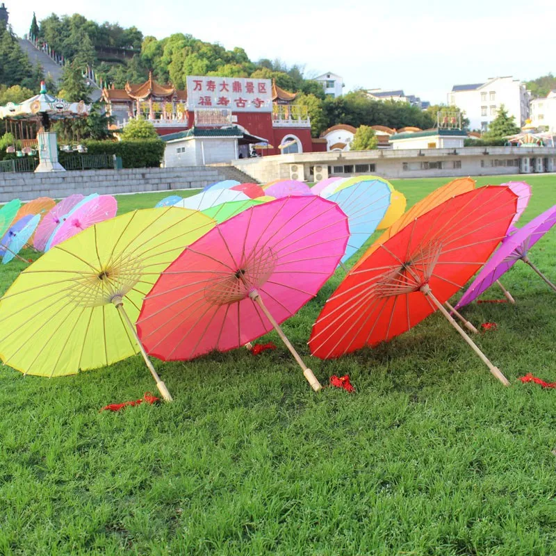 Ombrello in tessuto per ombrellone orientale cinese giapponese Puntelli per  matrimoni per feste Fotografia Decorazione ombrello colori caramelle