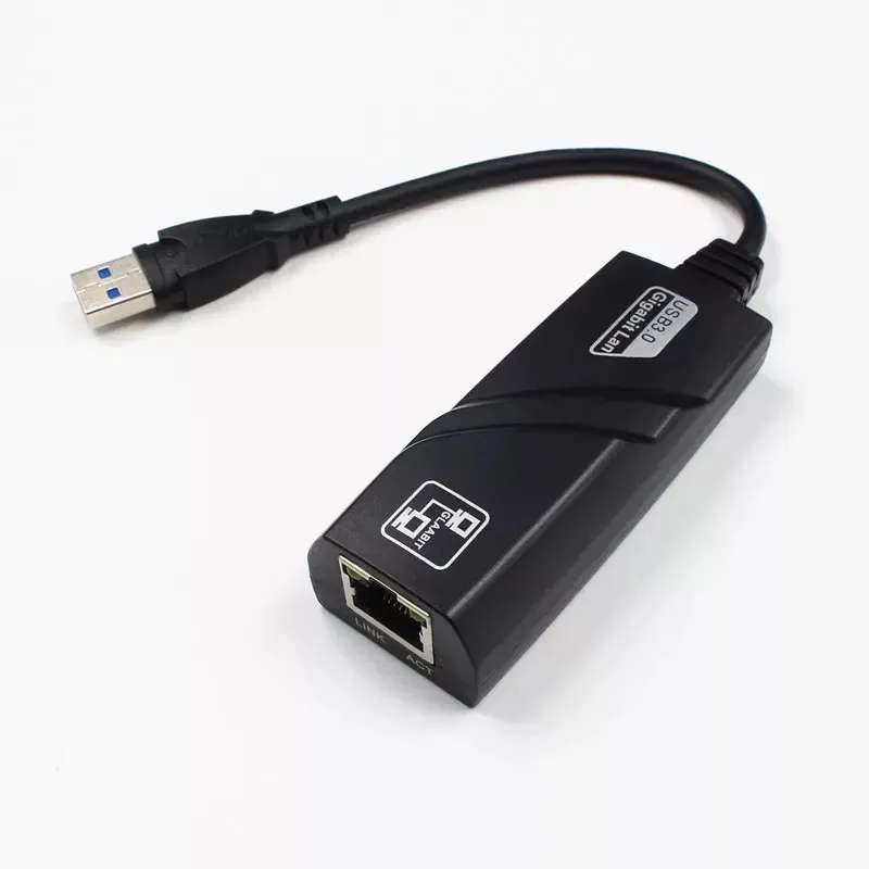 USB 3.0 do 10/100/1000 Mbps Gigabit RJ45 Ethernet LAN Network Card Adapter Black