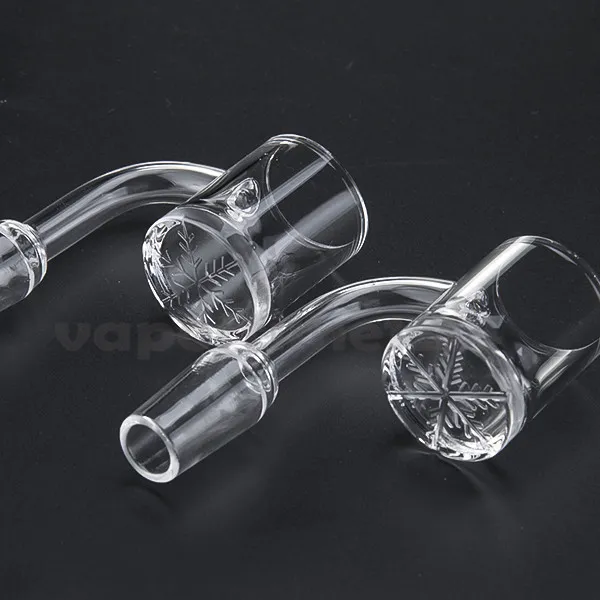 Embossing quartz roken accessoires platte top zandstraalde 25mm od banger nagel met artistieke snijwerk bodem sculptuur houtsnijwerk voor glazen bong dab rigs 731