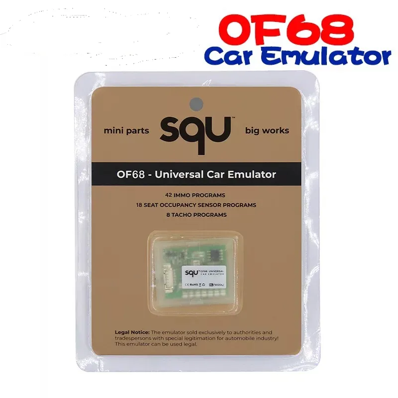 Emulador de Carro Universal Squ de 2 Mini Peças Big Works de 68 Assento Ocupação Tacho 42 Immo Programas