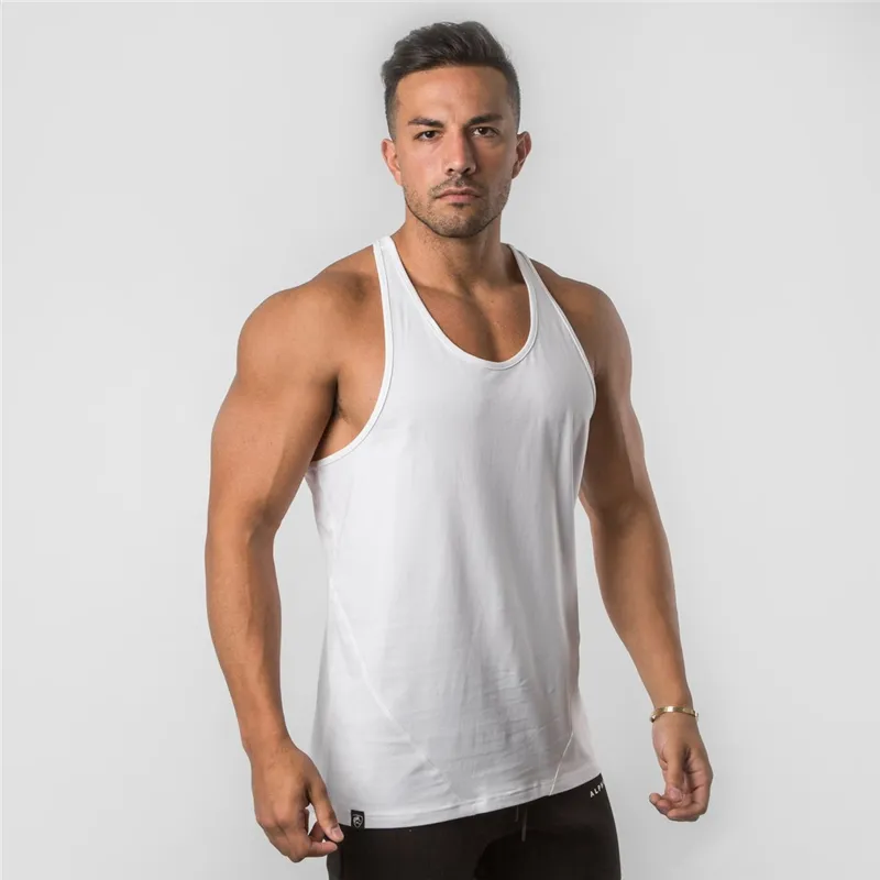ALPHALETE Men Summer Gyms Fitness Bodybuilding Hood Tank Top Fashion Mens  Clothing Tight Breathable Sleeveless Shirts Vest