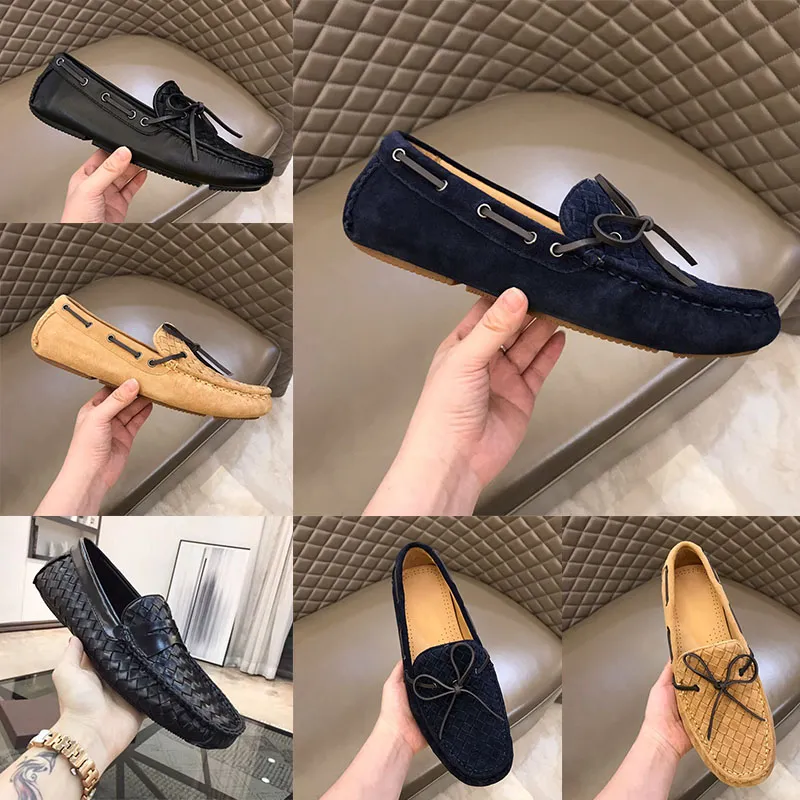 Designer Woven Calfskin WAVE BELLS Casual Driving Shoes for Men