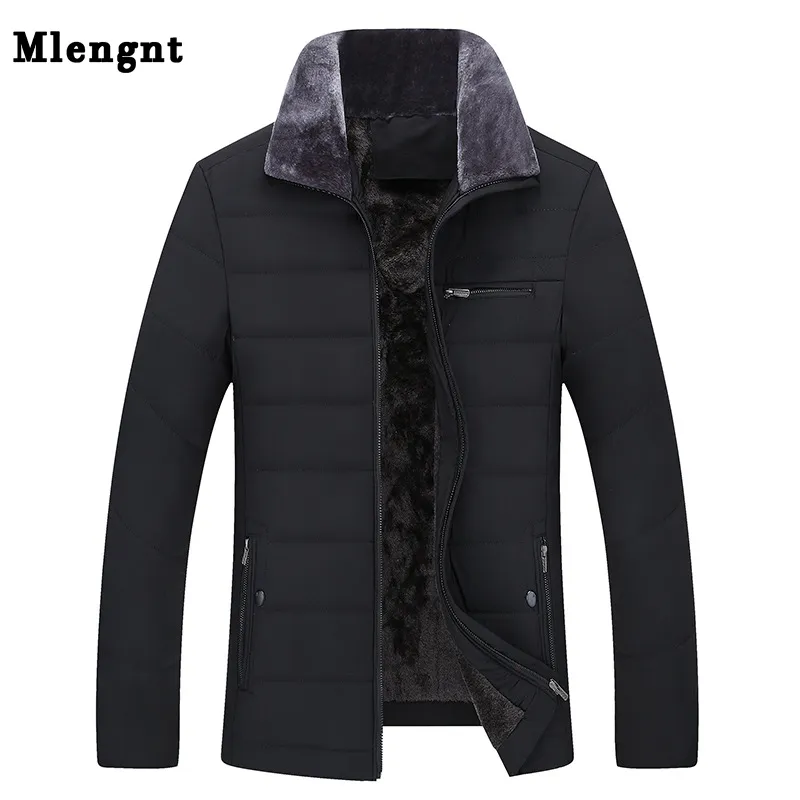 Tjock jacka Business Bomull Varm Parka Vinter Höst för Män Casual Male Classic Windbreaker Long Fleece Padded Varsity Coat