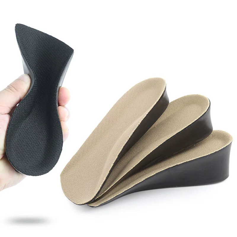 Invisible Height Increase Insoles Flat Orthotics Arch Support Cushion PU Half Shoe Pad Sports Insole Foot Care for Men and Women