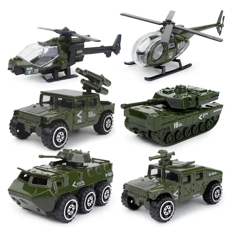 JY Druckguss-Modellauto-Spielzeug, Militär-LKW, Panzer, Feuerwehrauto, Hubschrauber, SWAT-Polizeifahrzeug, Ornament, für Weihnachten, Kindergeburtstag, zum Sammeln