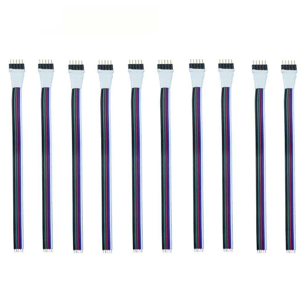 Male 5 Pin Solder Connector Plug for RGB LED Strip Light 10PCS