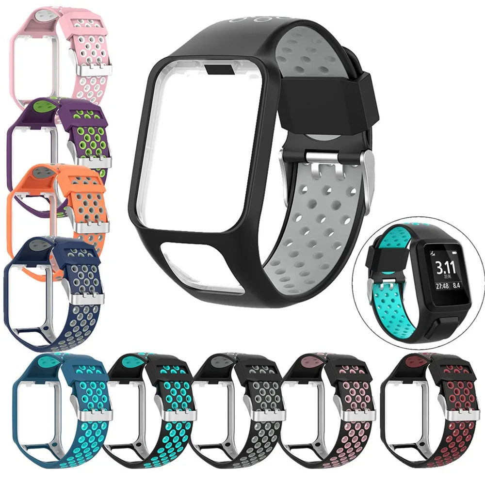 9カラートムトムランナー2 3スパーク3交換シリコンバンドストラップ通気性バンドGPSウォッチアクセサリーvs Fitbit Charge 2ストラップ