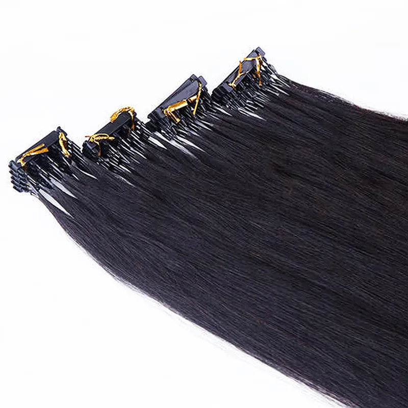 Peruviaans Haar Bundels Pre Bonded Hair Extensions Loop Micro Ring 6D Tip Haar Tweede generatie producten Ntural Black Brown Blonde