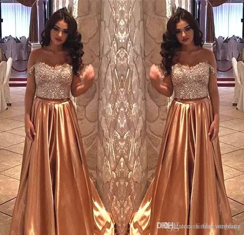 Sexy Two Piece Gold Prom Dress Sleeveless Crystal... From Forevergrace, $114.67 | DHgate.Com Sexy Two Piece Gold Prom Dress Sleeveless Crystal... From Forevergrace, $114.67 | DHgate.Com