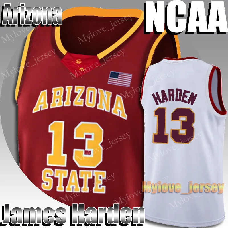 NCAA Arizona State James 13 Harden Jersey Kawhi tröja Leonard Russell 0 Westbrook Jerseys College Basketball Jersey