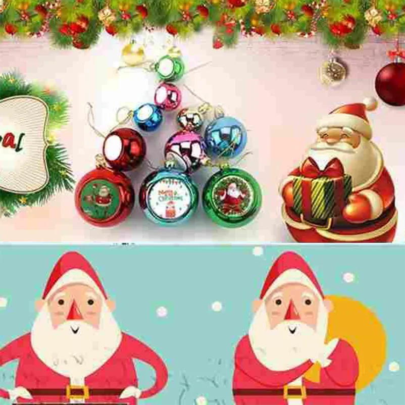 12pcs Blank Sublimation Ball Christmas Ornaments for Transfer Printing DIY  Gifts