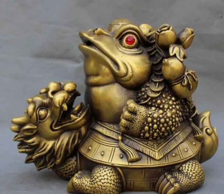 Tableau sur toile Dragon chinois statue en or 