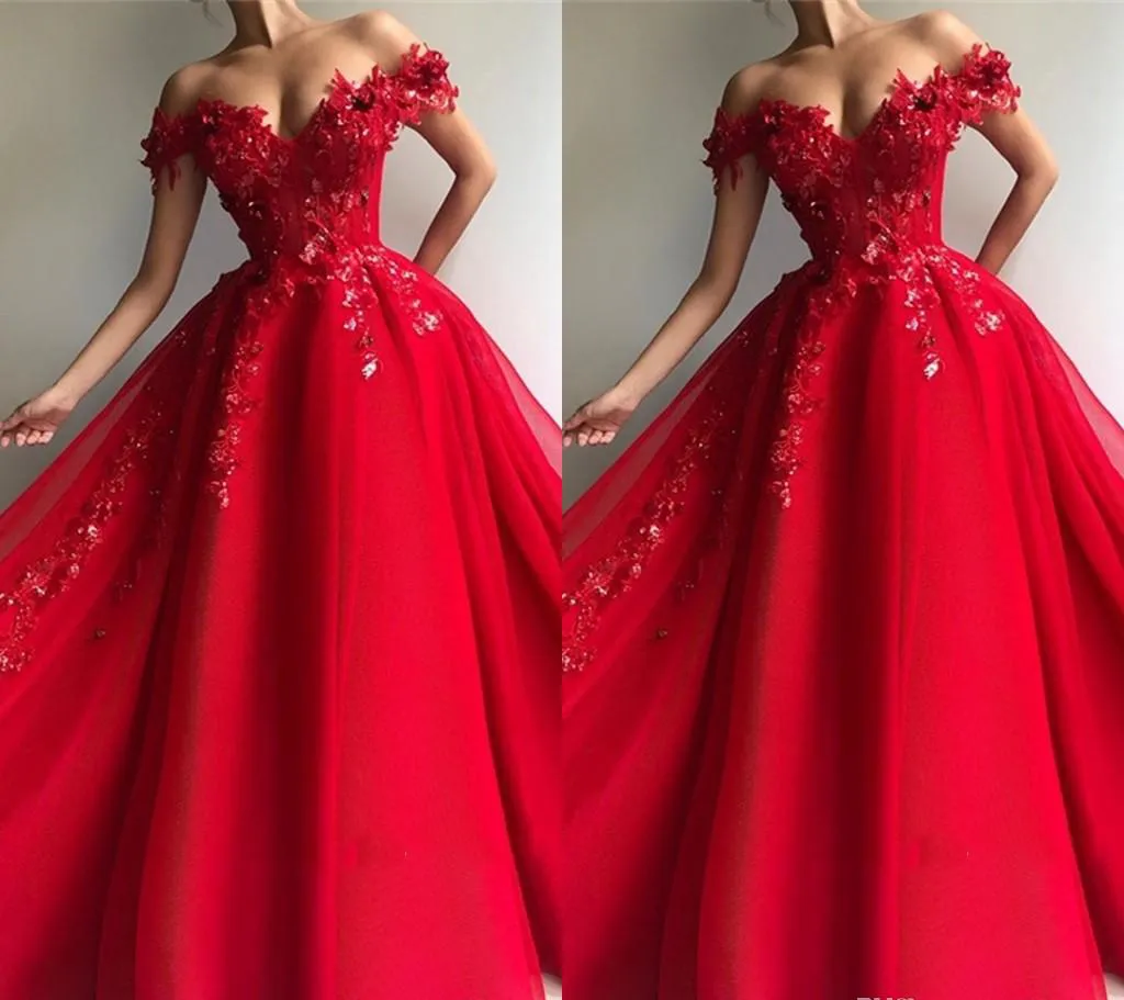 Abito da sera rosso 2019 Cheap A Line Appliques Holiday Women Wear Abito da ballo formale per feste Custom Made Plus Size