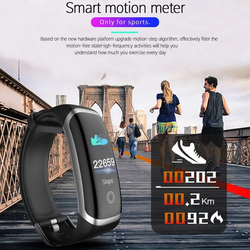 Spor Spor Tracker M4 Akıllı Nabız Bilezik Kalori iOS için Su geçirmez IP67 Akıllı Kayış Moda Saat