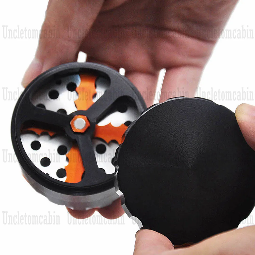 Innovative Design Aluminum Smoking Herb Grinder 2.5" 4 Piece Metal Tobacco Herb Grinders With Pollen Catcher Accessories