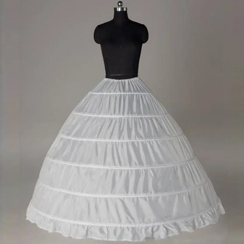 Darmowa Wysyłka Biały A-Line Balll Suknia Wedding Party Sukienki Formalne Suknie Underskirts Slips Petticoats z Hoop Crinoline