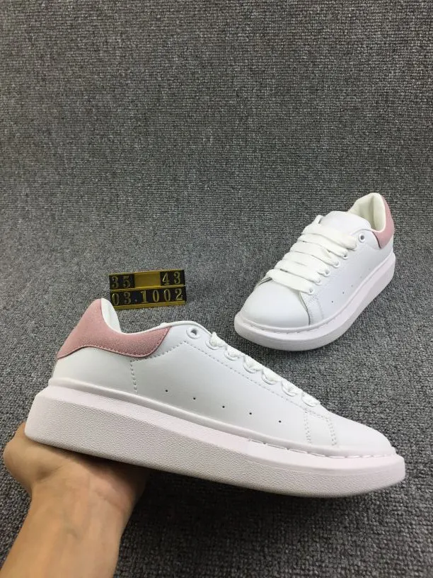 mode lyxdesigner kvinnor skor lågklippt vita läder plattformsdesigners sneakers män nyaste rosa plattformen kvinnors avslappnad sko storlek euro35 till 44