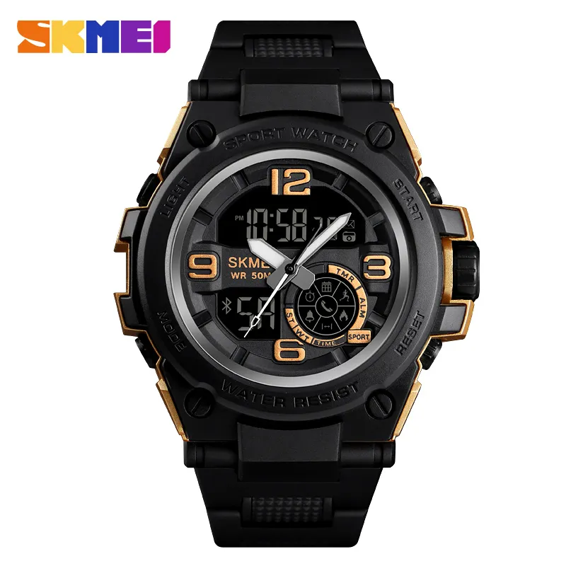 SKMEI Smart Sport Uhr Männer Bluetooth Multifunktions Digitale Uhren 5Bar Wasserdicht Männer Smart Dual Display Uhr reloj 1517234k