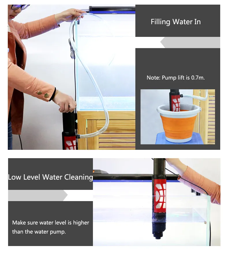 Sunsun Automatic Gravel Electric Aquarium Gravel Cleaner Water Filter