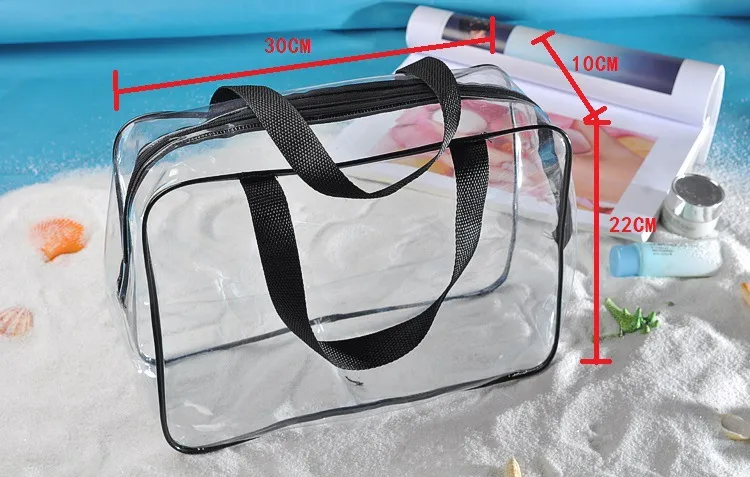 New Portable Clear Travel Cosmetic makeup organizer Bag Transparent Storage Bags DLH307