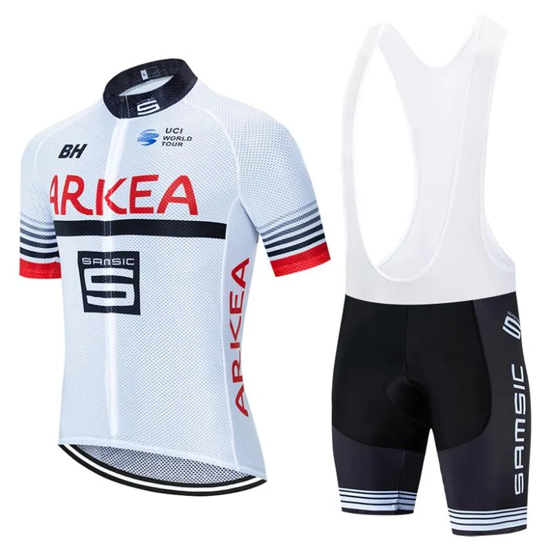 2020 Vit Arkea Cykel Team Jersey 20D Bike Shorts Suit Ropa Ciclismo Mens Sommar Snabb Dry Pro Cykel Maillot Byxor Kläder