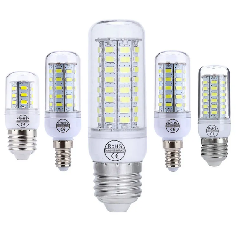 E27 E14 GU10 G9 B22 LED Light Corn Bulb Super Bright 5730 7W / 12W / 15W / 18W / 20W Ciepłe / White 110 V 220 V dla żyrandolu