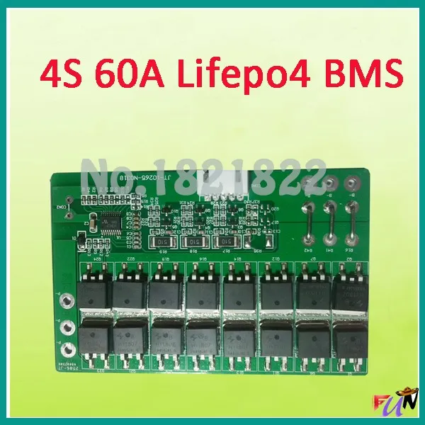 Freeshipping 4S 60A LIFEPO4 BMS PCM LIFEPO4 مجلس حماية البطارية BMS PCM مع موازنة لحزمة البطارية LIFEPO4