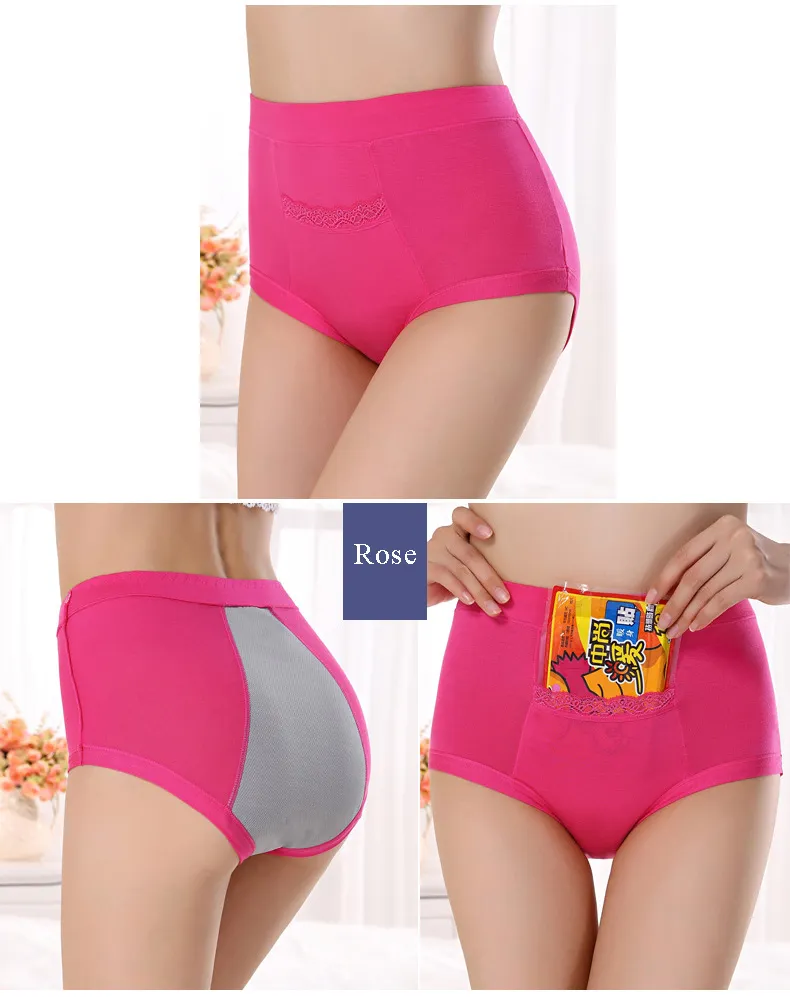 Pack Of 4 High Waisted Leak Proof Menstrual High Waisted Boxer