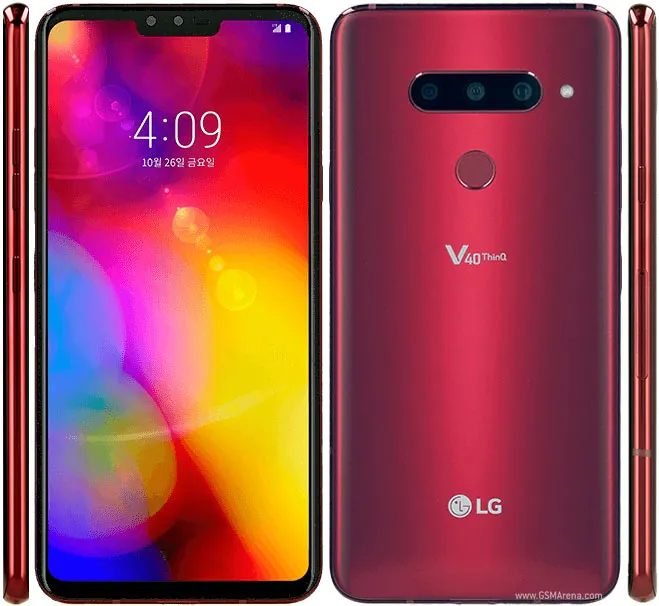 Восстановленное в исходном разблокированном LG V40 ThinQ 6,4 "6 ГБ оперативной памяти 64 ГБ ПЗУ Android Octa Core двойная передняя 3 задние камеры мобильный телефон отпечатков пальцев