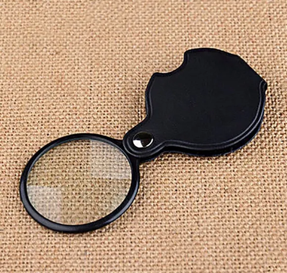 Foldable 50mm 5X Hand Held Magnifying Lens For Jewelry Portable