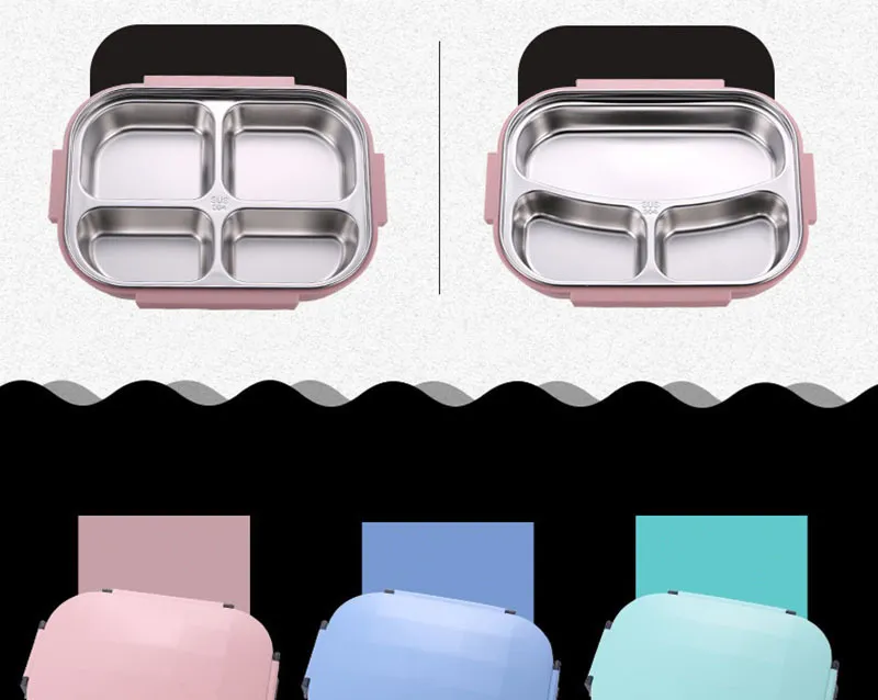 Stainless Steel Thermos Lunch Box For Kids Gray Bag Set Bento Box Leakproof  Japanese Style Food Container Thermal Lunchbox302k From Xswlhh, $9.48