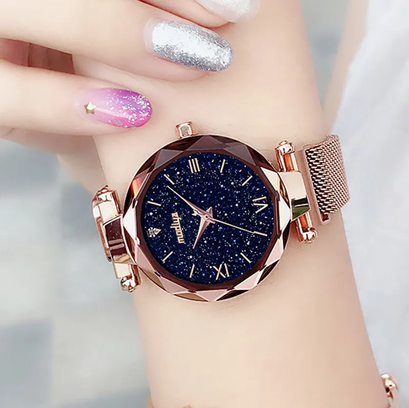 Luxury Women Watches Magnetic Starry Sky Female Clock Quartz Wristwatch Fashion Ladies Wrist Watch Reloj Mujer Relogio Feminino T190619