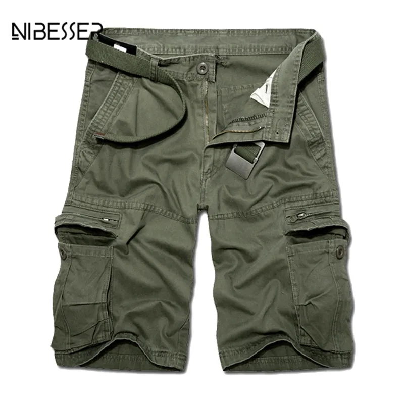 NIBESSER 2018 Pantaloncini da uomo Casual Maschile da uomo Pantaloncini cargo Camo militare Armygreen Cotone Camouflage Pantaloni corti Abbigliamento maschile di marca